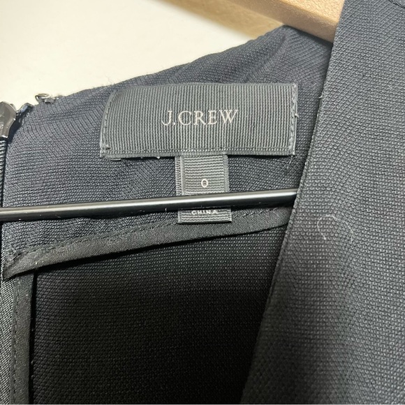 J. Crew Women Crepe Jumpsuit 0 Black Sleeveless V-Neck Minimalist Crop Ankle - Picture 3 of 11